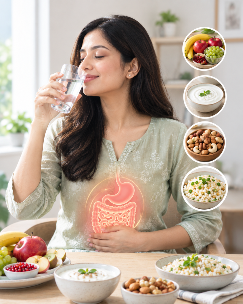 Navratri fasting and healthy eating tips for digestion, hydration and overall health